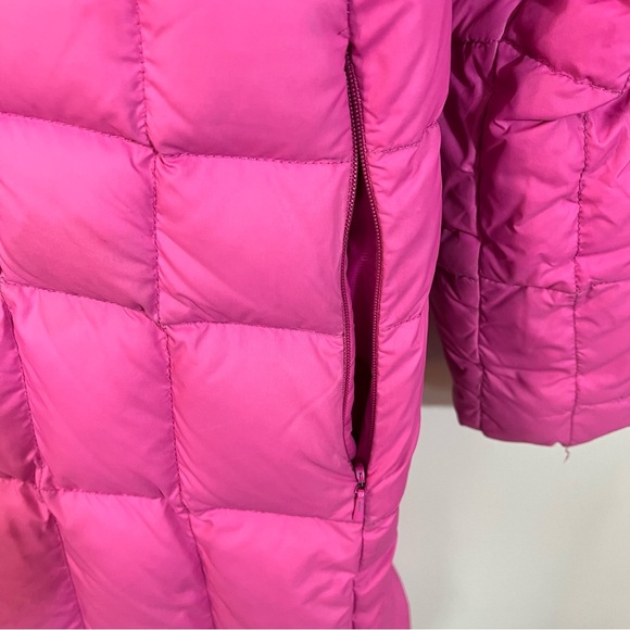 Lands End Girls Pink Goose Down Puffer Jacket Long Parka Winter Coat Size L (14) - Picture 5 of 11